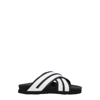 Palm Angels Weiße Lederpantoffeln Sandalen