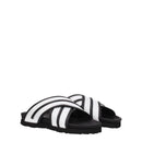 Palm Angels Weiße Lederpantoffeln Sandalen