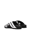 Palm Angels Weiße Lederpantoffeln Sandalen