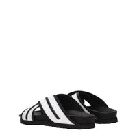Palm Angels Weiße Lederpantoffeln Sandalen