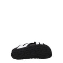 Palm Angels Weiße Lederpantoffeln Sandalen