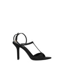 Givenchy Schwarze Satin Stiletto Heels Sandalen