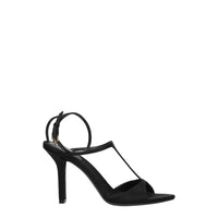 Givenchy Schwarze Satin Stiletto Heels Sandalen