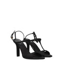 Givenchy Schwarze Satin Stiletto Heels Sandalen