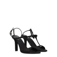 Givenchy Schwarze Satin Stiletto Heels Sandalen