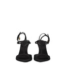 Givenchy Schwarze Satin Stiletto Heels Sandalen