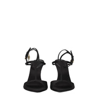 Givenchy Schwarze Satin Stiletto Heels Sandalen