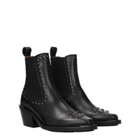 Chloé Schwarze Lederstiefeletten