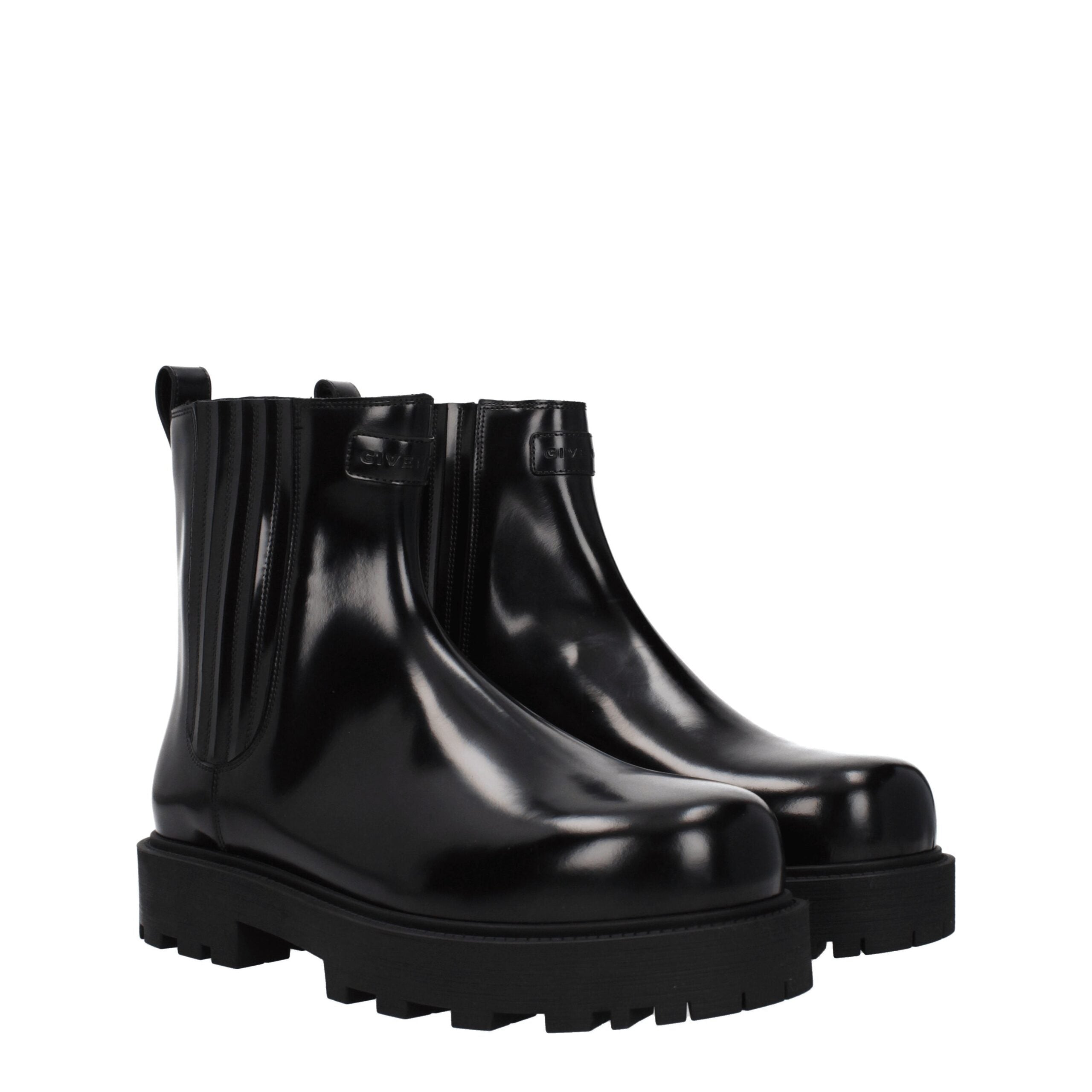 Givenchy Schwarze Lederstiefeletten
