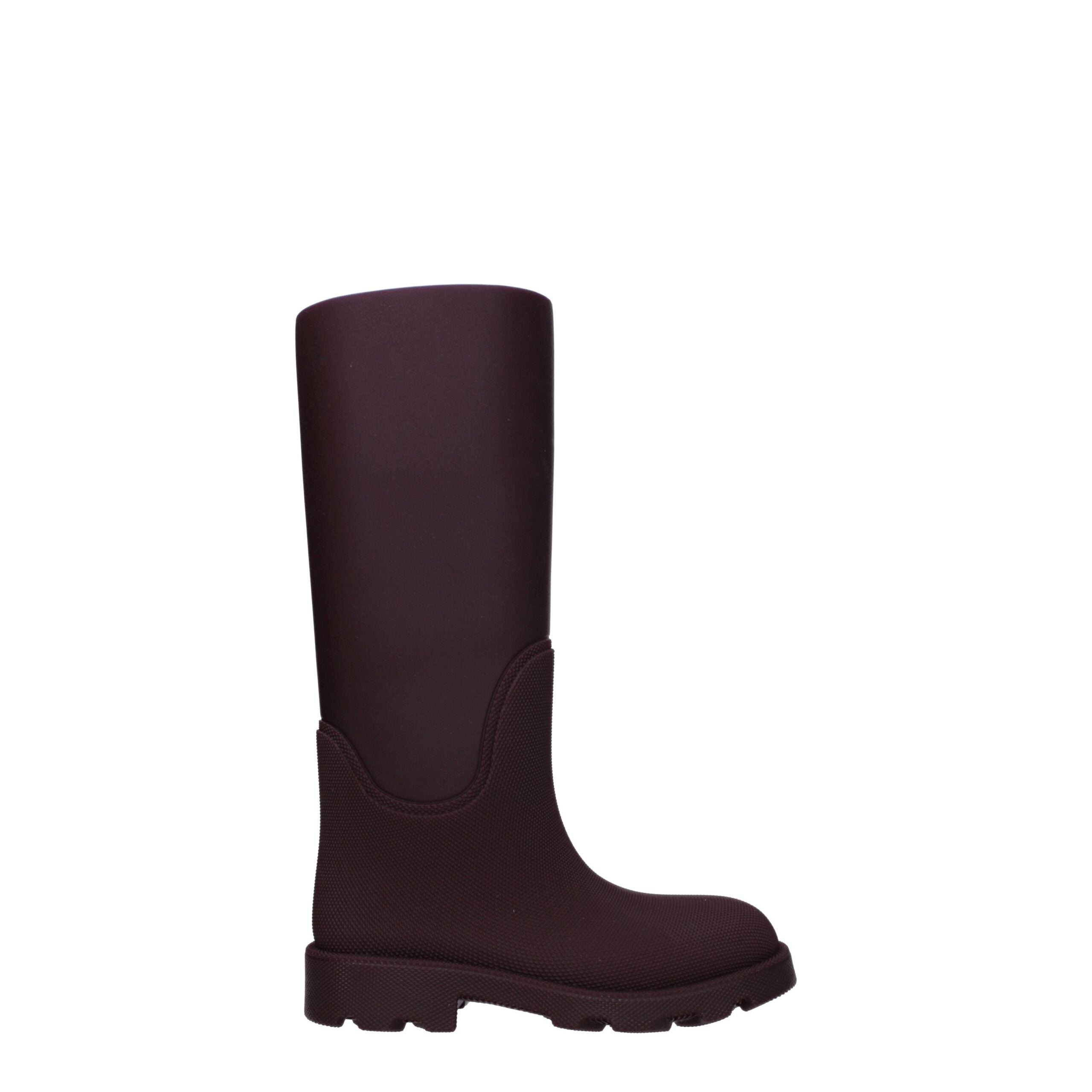 Burberry Rote Regenstiefel aus Baumwolle