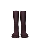 Burberry Rote Regenstiefel aus Baumwolle