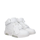 Off-White Weiße Leder-High-Tops