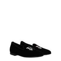 Palm Angels Slipper aus schwarzem Samt