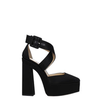 Jimmy Choo Schwarze Satin-Plateaus