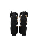 Jimmy Choo Schwarze Satin-Plateaus