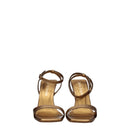Palm Angels Goldfarbene Leder-Plateaus