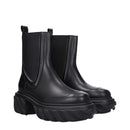 Off-White Schwarze Lederstiefeletten
