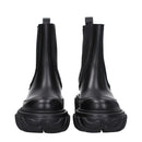 Off-White Schwarze Lederstiefeletten
