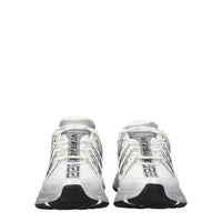 Versace Weißer Stoff Sportliche Turnschuhe