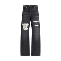 Versace Cut-Out-Detail Jeans
