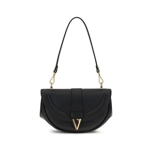Versace Schwarze Schultertasche aus Kalbshaut Bos Taurus