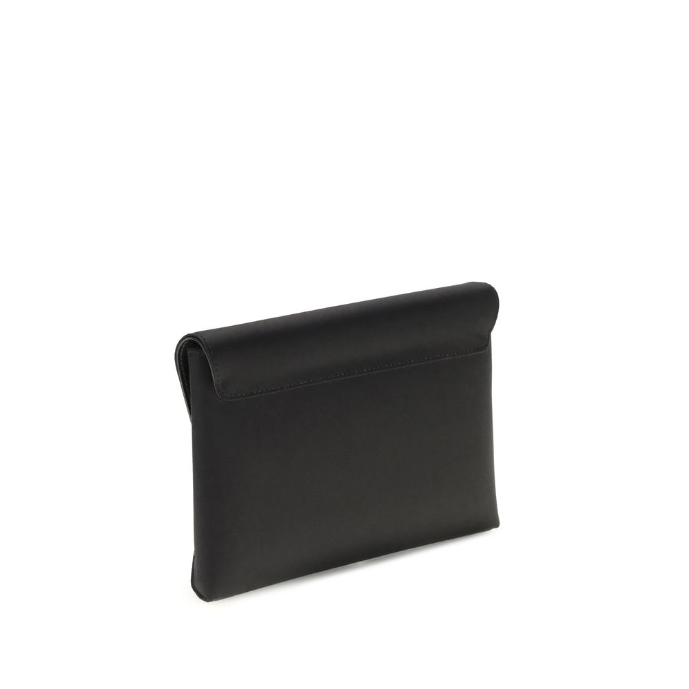 Versace Schwarze Schultertasche aus Kalbsleder Bos Taurus