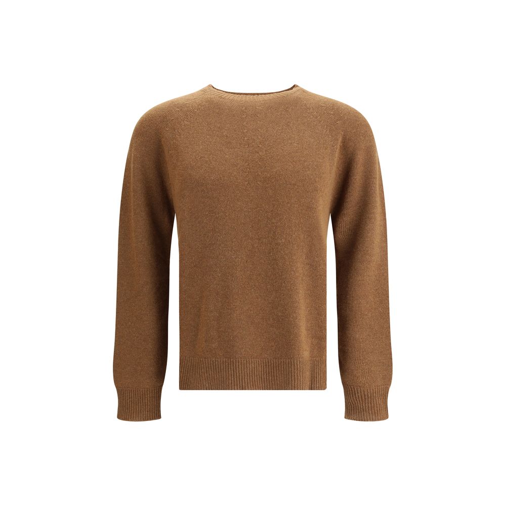 Jil Sander Braunes Fleece-Woll-Sweatshirt