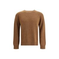Jil Sander Brown Fleece-Wool Sweatshirt