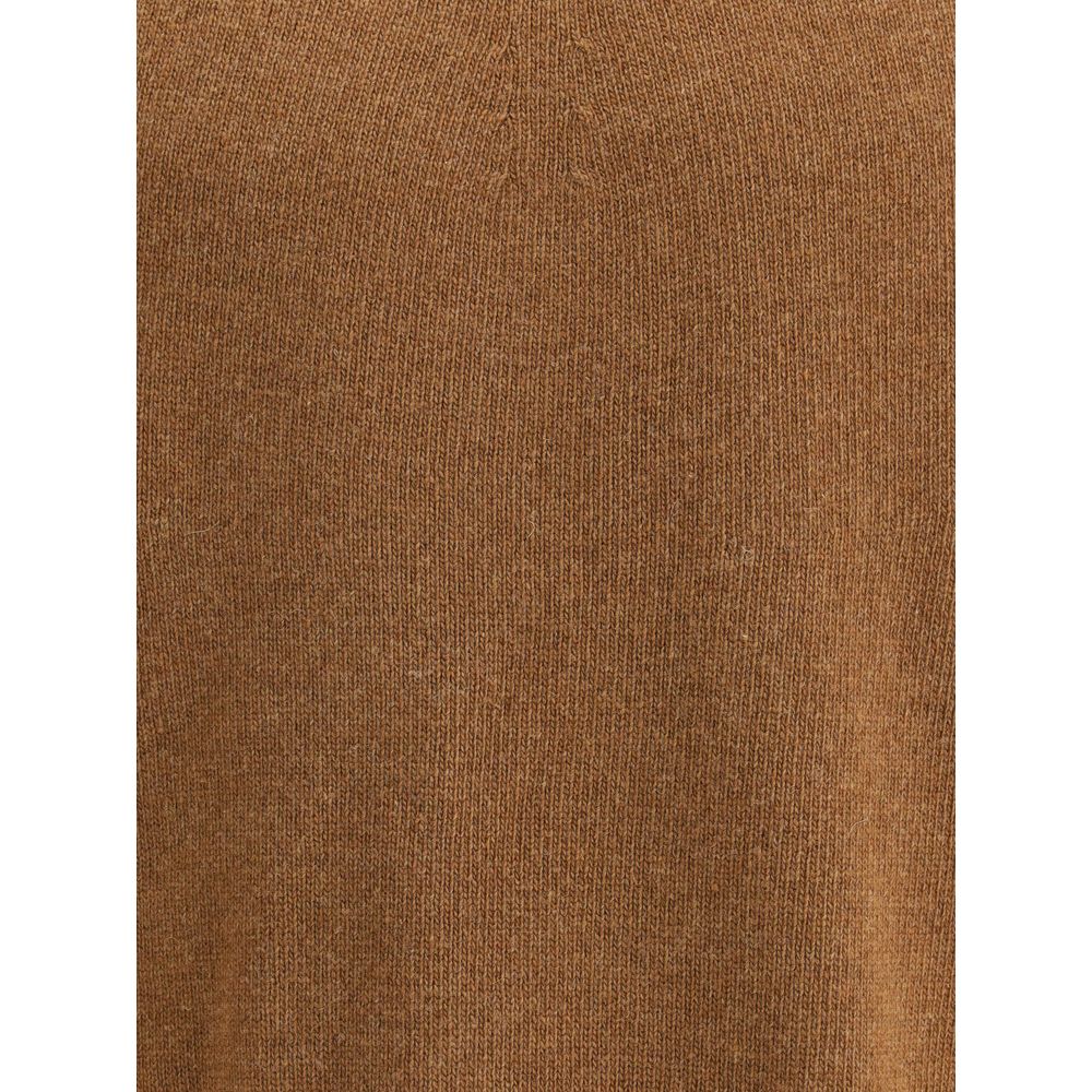 Jil Sander Brown Fleece-Wool Sweatshirt