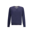 Brunello Cucinelli Blauer Kaschmir-Pullover aus reinem Kaschmir