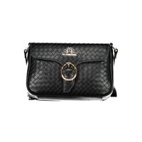 La Martina Black Polyethylene Handbag