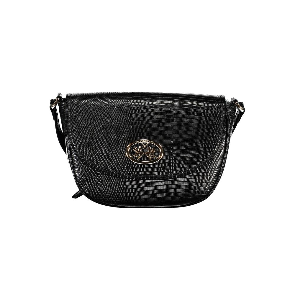 La Martina Schwarze Polyethylen-Handtasche