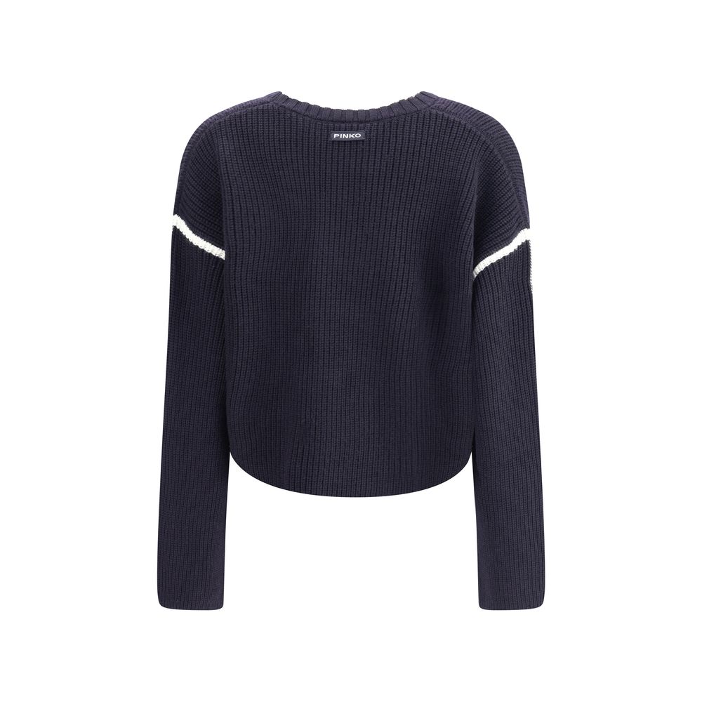 PINKO Blauer Woll-Sweatshirt