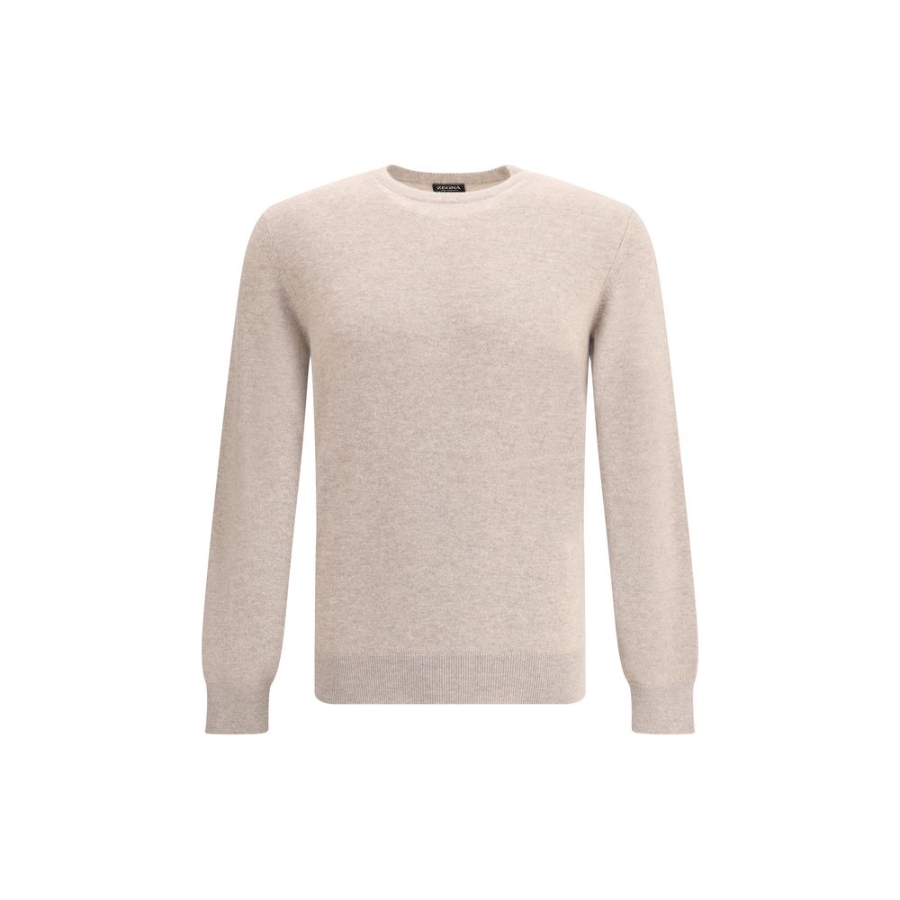 ZEGNA Beiger Kaschmirpullover aus reinem Kaschmir