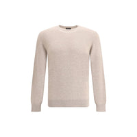 ZEGNA Beige cashmere sweater made of pure cashmere