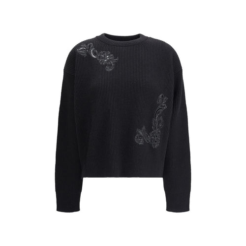 Versace Schwarzer Woll-Fleece-Sweatshirt