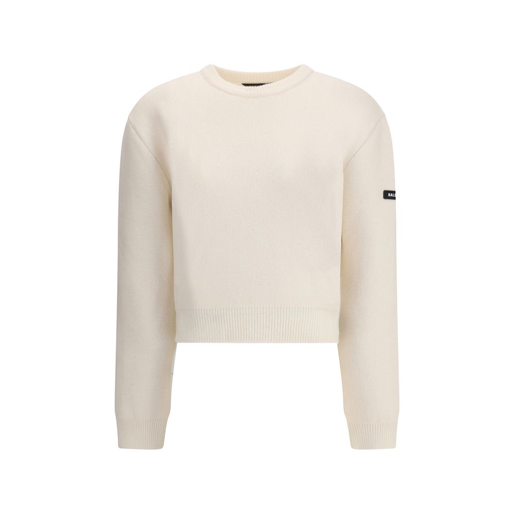 Balenciaga Weißer Woll-Sweatshirt