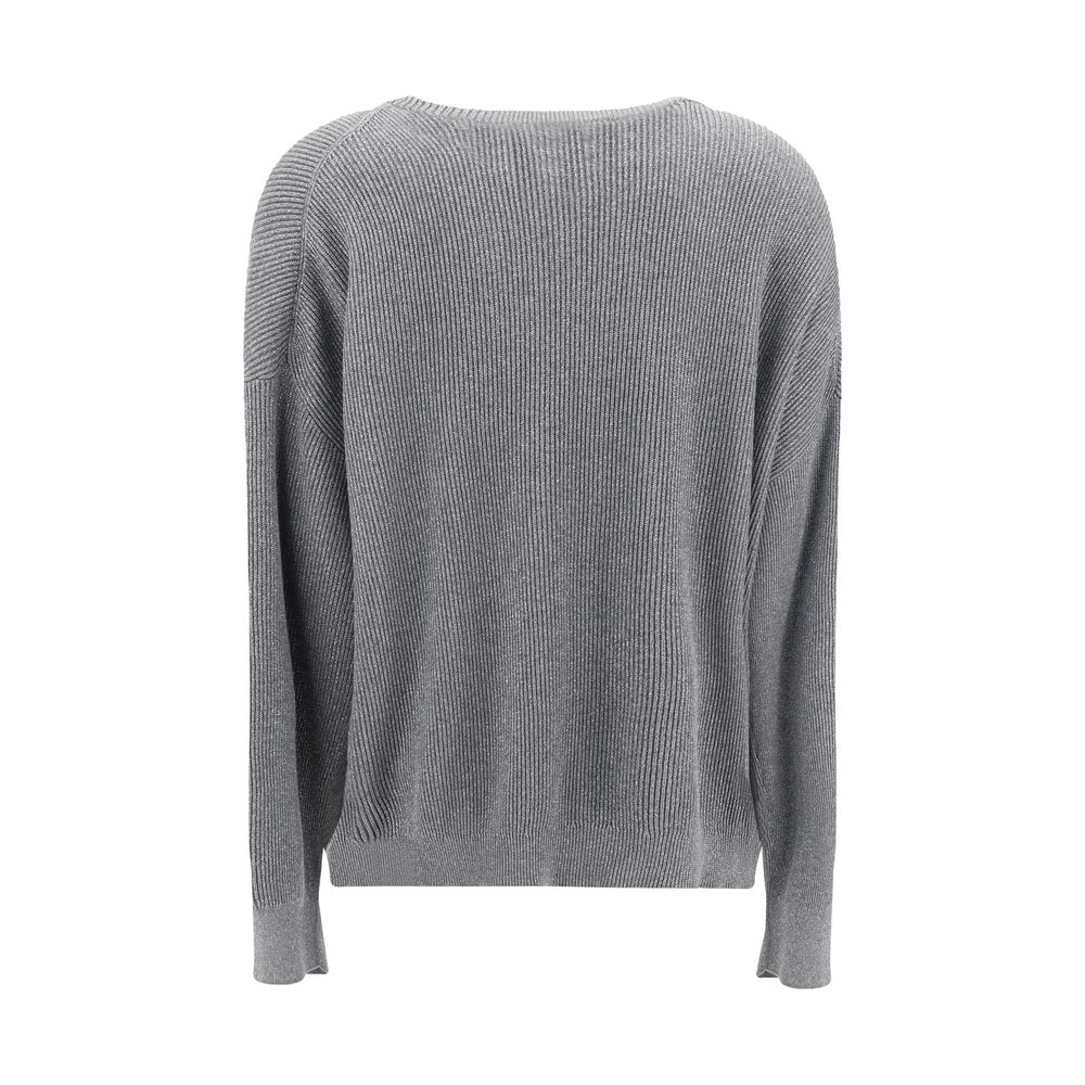 Brunello Cucinelli Grauer Baumwoll-Sweatshirt
