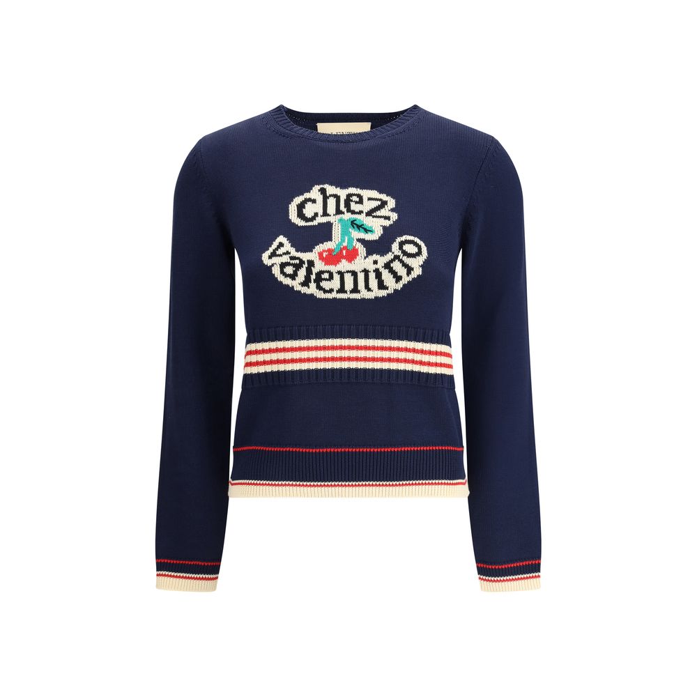Valentino Baumwoll-Sweatshirt in Blau