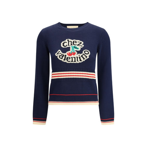 Valentino Baumwoll-Sweatshirt in Blau