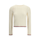 Thom Browne Wollpullover aus Fleece in Creme