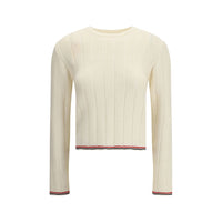 Thom Browne Wollpullover aus Fleece in Creme