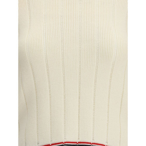 Thom Browne Wollpullover aus Fleece in Creme