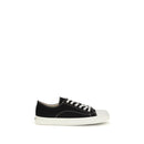 Moschino Schwarze Baumwoll-Sneaker mit niedrigem Schnitt