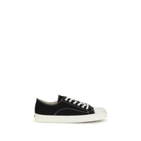 Moschino Schwarze Baumwoll-Sneaker mit niedrigem Schnitt
