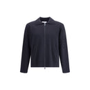 Thom Browne Blauer Fleece-Wollcardigan
