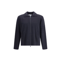 Thom Browne Blauer Fleece-Wollcardigan