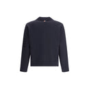 Thom Browne Blauer Fleece-Wollcardigan