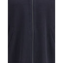 Thom Browne Blauer Fleece-Wollcardigan