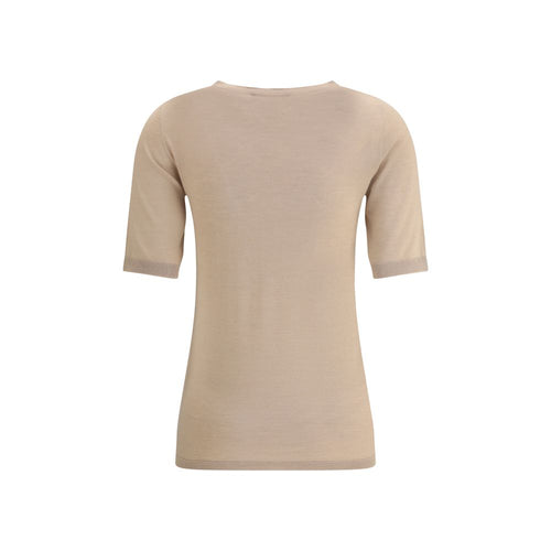 Fabiana Filippi Beige Cashmere T-Shirt